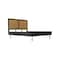 Armen Living Saratoga Queen Platform Frame Bed in Black Acacia with Rattan Headboard LCSRBDBLQN - alternate 2